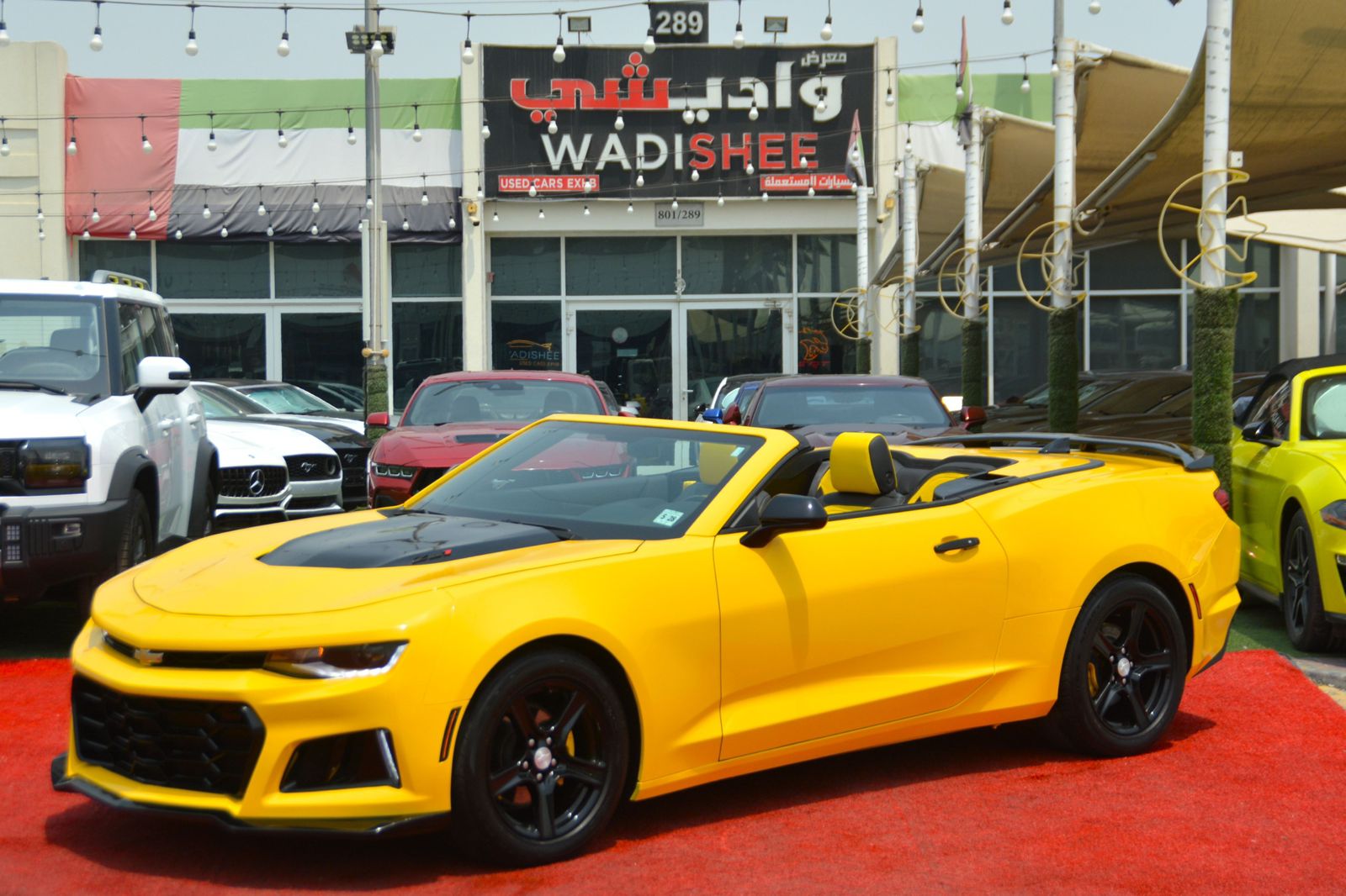 Used Yellow Chevrolet Camaro Convertible LS 2023 UAE Dubai
