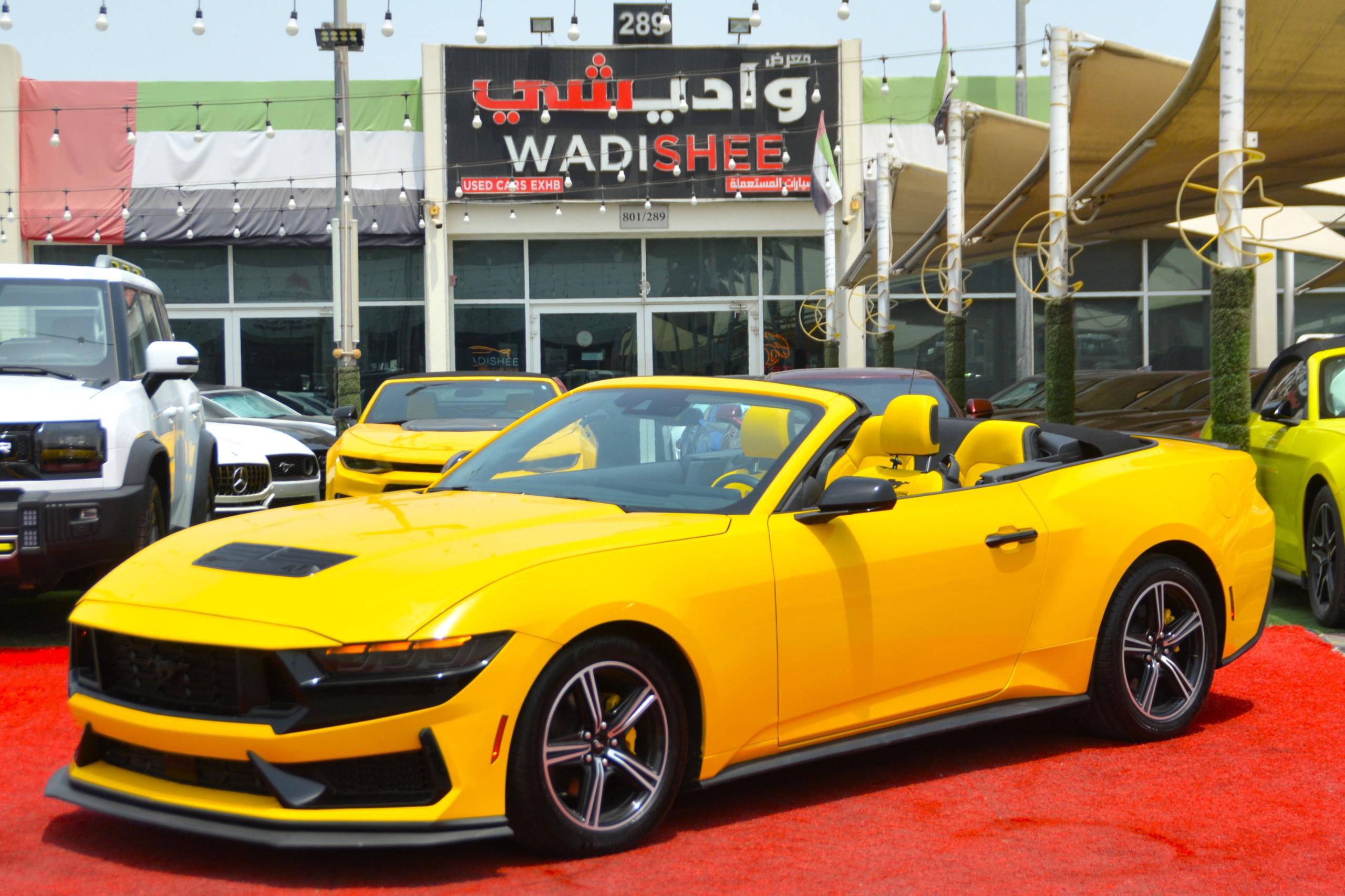 Used Yellow Mustang Convertible 2024 UAE Dubai