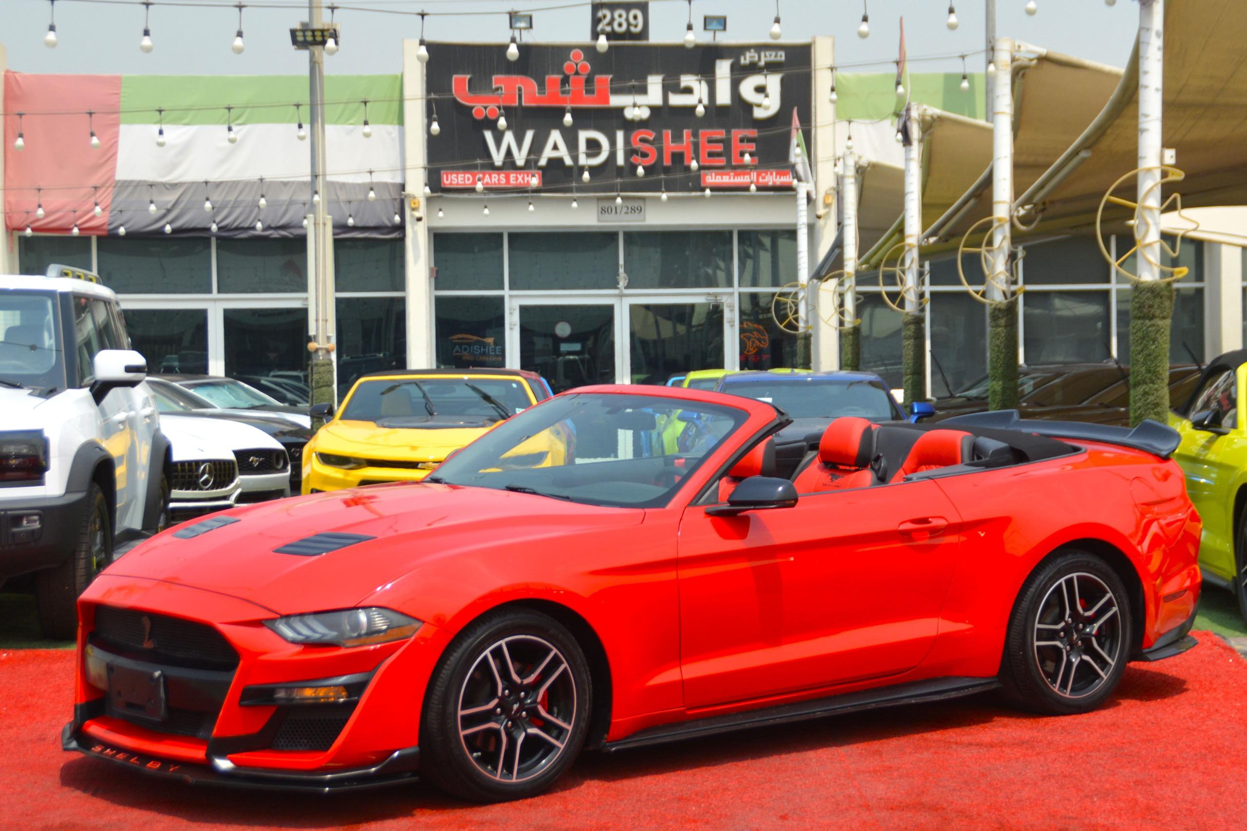 Used Ford Mustang Convertible 2019 UAE Dubai i4 2.3L Red & Black Shelby 1029 Kit